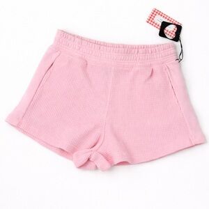 Better Together Pink Waffle Knit Lounge Shorts NWT Size Large